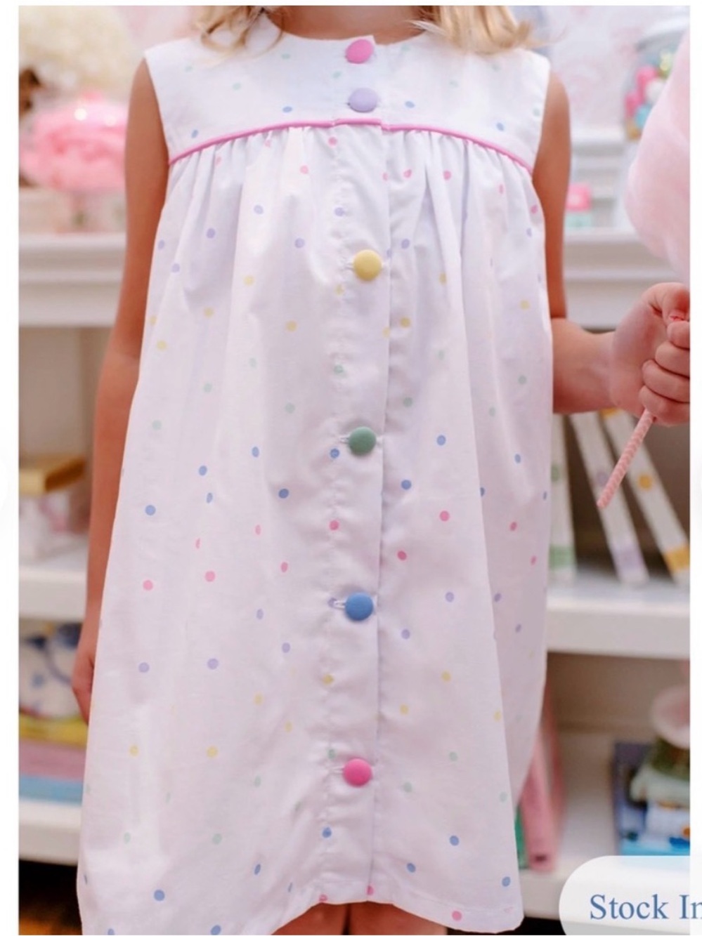 The Beaufort Bonnet Company White Polka Dot Dress 12/18mo